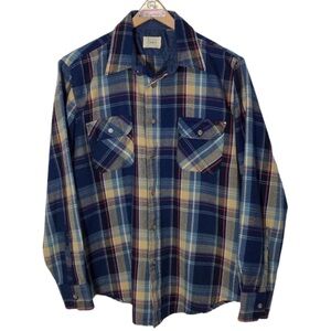 Sears Mens Vintage Plaid Button Down Shirt